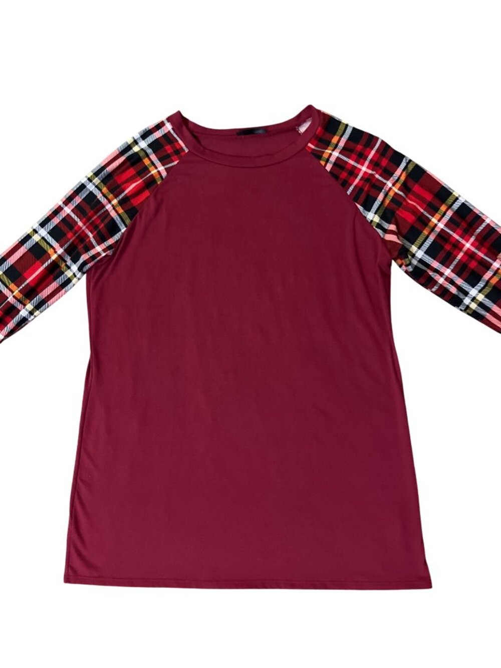 SSoulm Womens 1XL Plaid Sleeve Tunic Top Made in USA USED - Picture 13 of 13